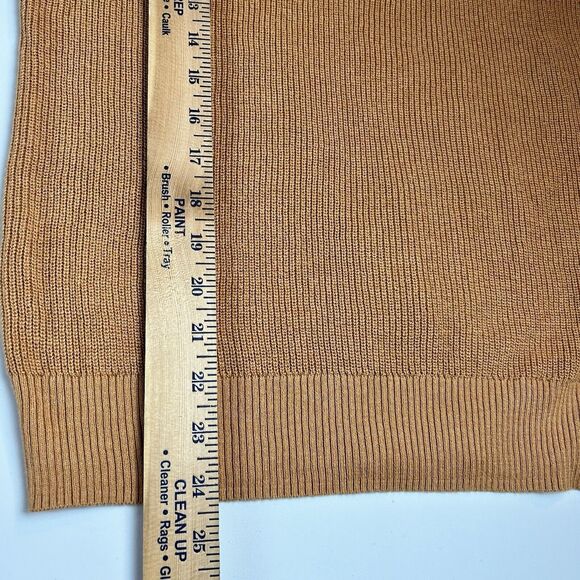 American Eagle Small Sweater Mustard Yellow Button V Neck Striped Dolman Sleeve - Picture 12 of 14